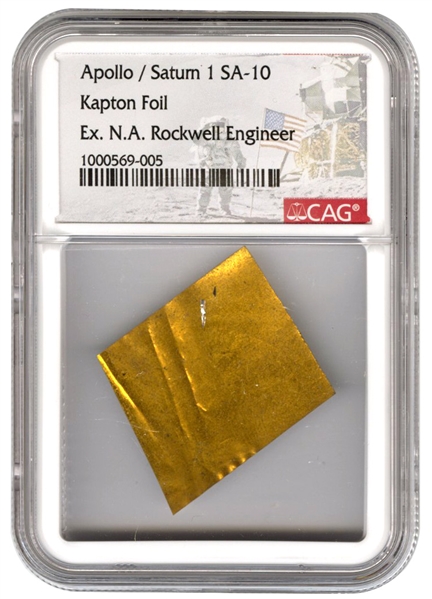 Apollo / Saturn 1 SA-10 Kapton Foil Ex. North American Rockwell Engineer (CAG Encapsulated)