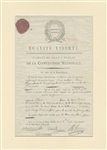 1793 Signed French Revolution Convention Document