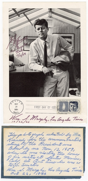 Handwritten Note & Signed Photograph From 1964 John F. Kennedy Eternal Stamp Photographer