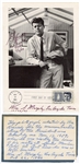 Handwritten Note & Signed Photograph From 1964 John F. Kennedy Eternal Stamp Photographer