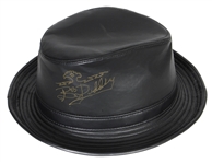 Bo Diddley Owned, Worn and Signed Black Leather Hat
