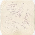 Metallica Signed & Inscribed Album Sleeve (4) with Cliff Burton (JSA & REAL)