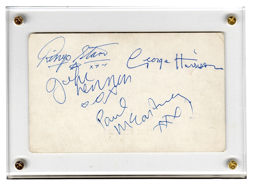 The Beatles Signed Original First Issue (1962) Parlophone Records Promotional Postcard (Caiazzo)