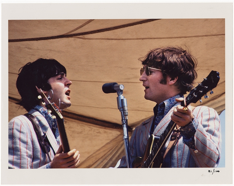 The Beatles John Lennon and Paul McCartney Original Bob Bonis Stamped Limited Edition Photograph