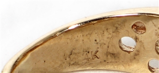 Elvis Presley Owned & Worn EP 14kt Gold and Diamond Initial Ring