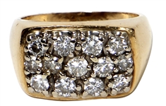 Elvis Presley Owned & Worn 14kt Gold Diamond Ring