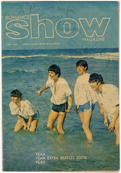 The Beatles Signed "Romance Show" Magazine from 1964 World Tour, Netherlands (Caiazzo & REAL)
