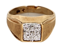 Elvis Presley Owned and Worn 10kt Gold Diamond Ring