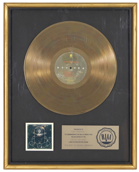 George Harrison RIAA Record Award For “The Best of George Harrison”
