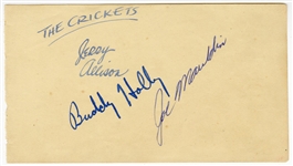 Buddy Holly & The Crickets Boldly Signed Album Page (REAL)