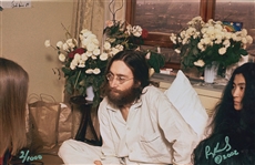 John Lennon & Yoko Ono Original “Bed-In” Limited Edition Photographs Signed by Photographer (4)
