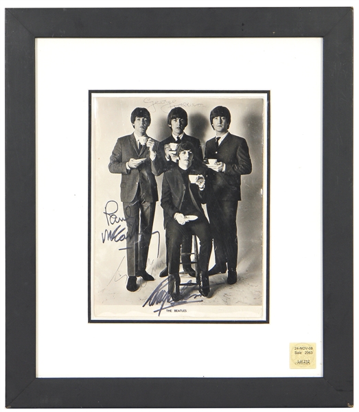 The Beatles Fully Signed “Beatles 65” Album Cover Outtake Photograph (Caiazzo)
