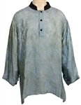 John Lennon Owned & Worn Green and Blue Long Sleeve Shirt From Maharishi Circa 1967