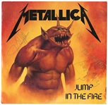 Metallica Cliff Burton & Lars Ulrich Signed “Jump in the Fire” Album (REAL)