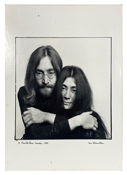 Ian MacMillan Autographed John Lennon And Yoko Ono 1969 Savile Row Photograph
