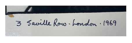 Ian MacMillan Autographed John Lennon And Yoko Ono 1969 Savile Row Photograph