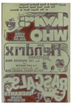 Extremely Rare Jimi Hendrix, The Doors and The Who August 2, 1968 Singer Bowl, NY Original Poster Printing Plate