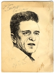 Johnny Cash Multiple-Signed Johnny Cash Show Souvenir Picture and Songbook (REAL)
