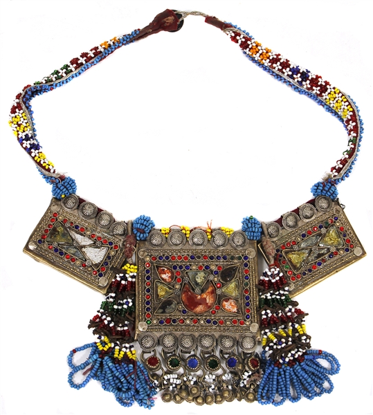 Rolling Stones Brian Jones Owned & Worn Magnficently Intricate Handmade Beaded Metal Necklace From the Jones Family