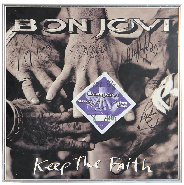 Bon Jovi Signed “Keep the Faith” Album