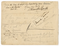 Mark Twain Signed Celebrity Autograph Page 