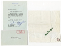 Joan Crawford Signed Letter with Handkerchief 