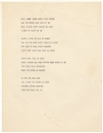Elvis Presley Are You Lonesome Tonight Handwritten Lyrics, Hand-Annotated Song List, Personally Owned Song Lyrics