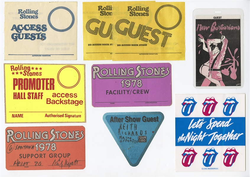 Rolling Stones Original Concert Memorabilia Archive