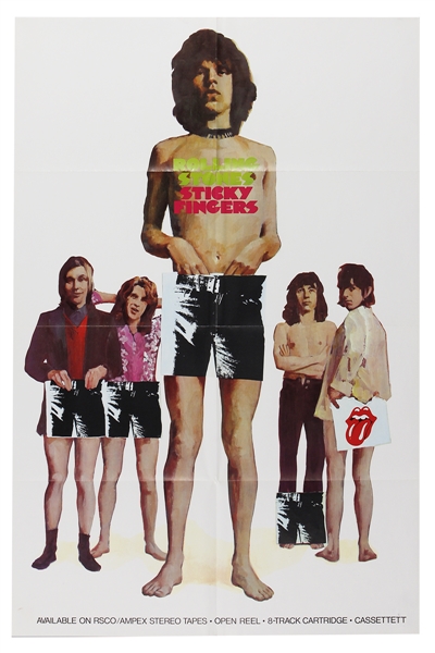 Rolling Stones Original Vintage "Sticky Fingers" Promotional Poster
