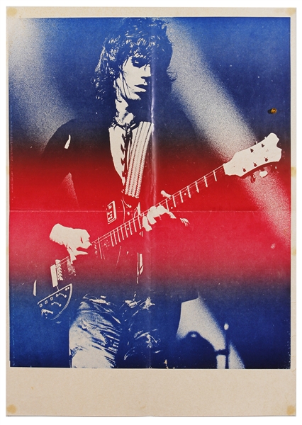 Rolling Stones Featuring Keith Richards Original Vintage European Tour 1976 Promotional Concert Poster
