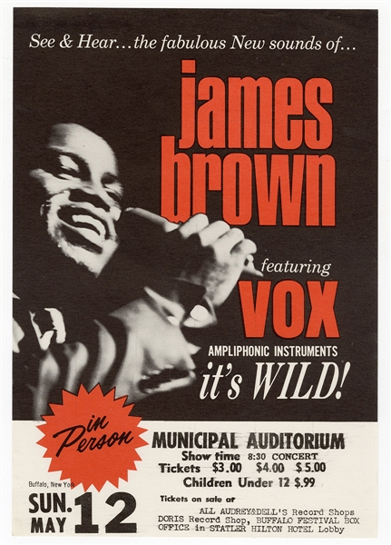 James Brown Original Vintage Concert Flyer
