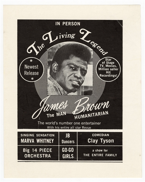 James Brown Original Vintage Concert Handbill