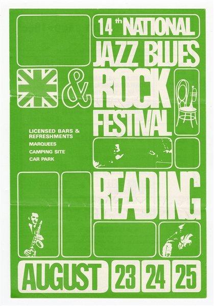 14th National Jazz Blues Rock Festival Original Vintage U.K. Handbill