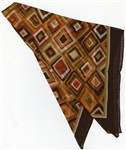 James Brown Owned and Worn Brown Patterned Scarf