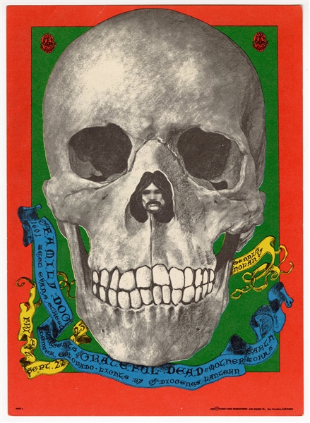 The Grateful Dead Original 1967 Concert Handbill from Collection of Dennis Nolan