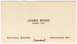 James Bond "Gentleman Spy" Original Promotional Business Card for Film "From Russia With Love"  
