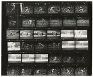 Mickey Mantle Original "The Swing" Black and White Contact Sheet
