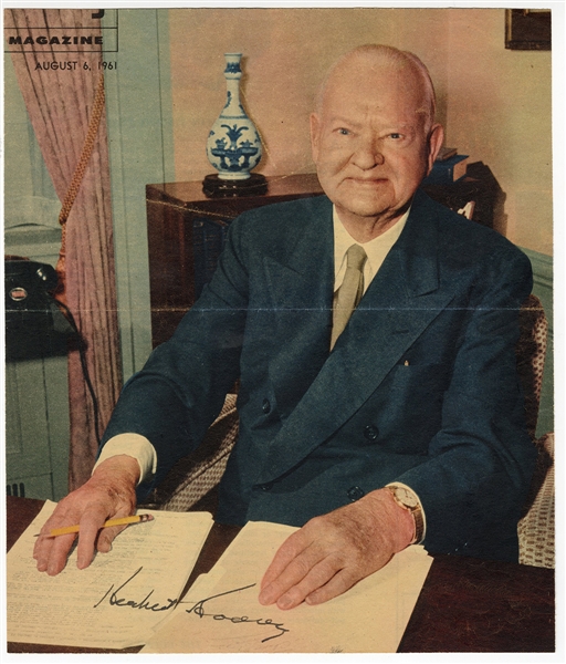 President Herbert Hoover Signed 1961 Magazine Cover