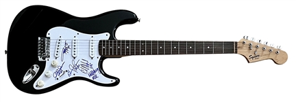 AC/DC Band Signed Black Fender Guitar (REAL)