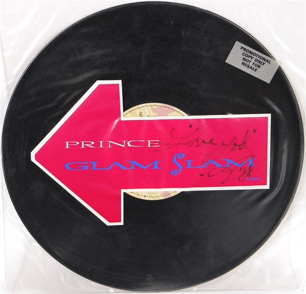 Prince Signed “Glam Slam” 12 Inch Cover Sleeve (REAL)