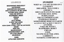 Prince Original Hotel Demand Sheet as “Mr. Bravestrong”, Stage Plans (2) and Stage Used Setlists (9)