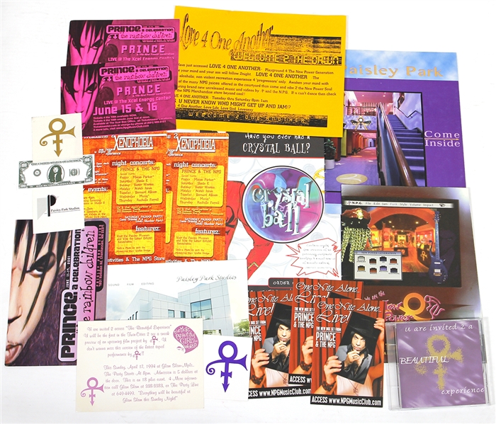 Prince Collection of Paisley Park Items, Various Events and Promotions (Very Rare)