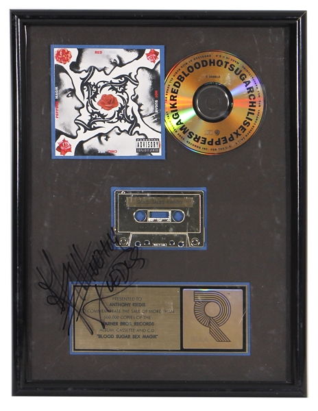 Red Hot Chili Peppers Anthony Kiedis Owned & Signed RIAA Record Award for “Blood Sugar Sex Magik”