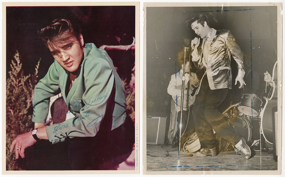 Elvis Presley Original Photographs (2) and Souvenir Photograph