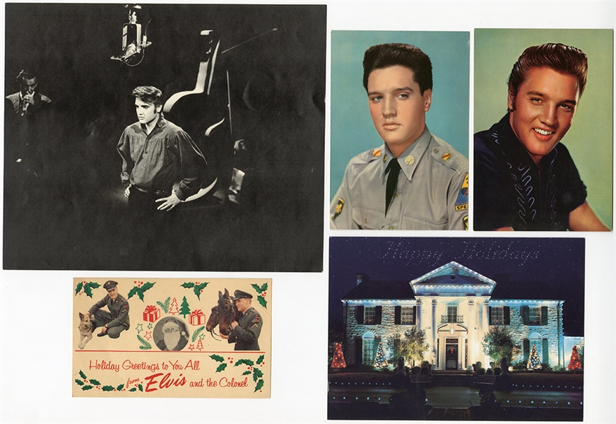 Elvis Presley Lot of 5 Picture Cards and Greeting Cards