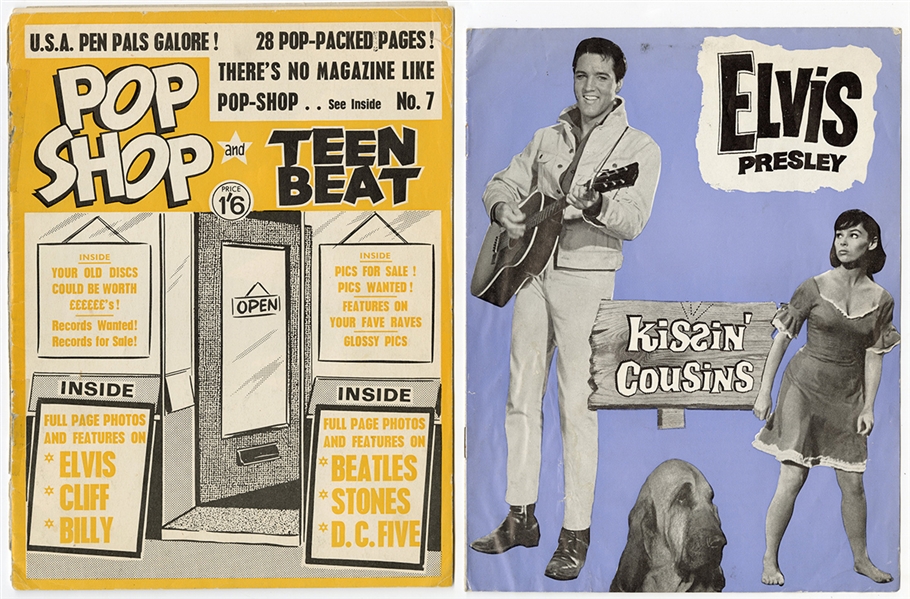 Elvis Presley Original Pop Shop/Teen Beat Magazines and Movie Promos (6)