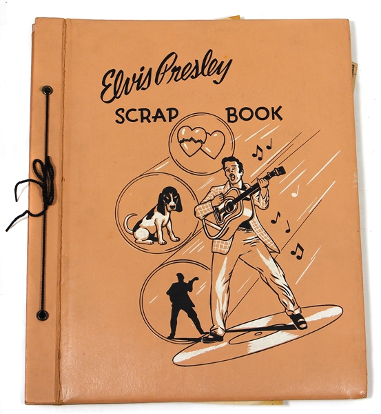 Elvis Presley Original Scrapbook with Incredible News Clippings