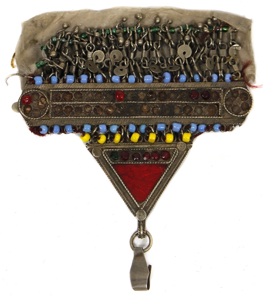 Rolling Stones Brian Jones Owned & Worn Handmade Beaded Metal Brooch/Pendant  From the Jones Family