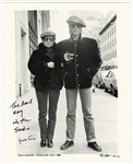 John Lennon Iconic Vintage 8x10 Signed Bob Gruen Photograph Also Signed and Inscribed By by Yoko Ono Lennon