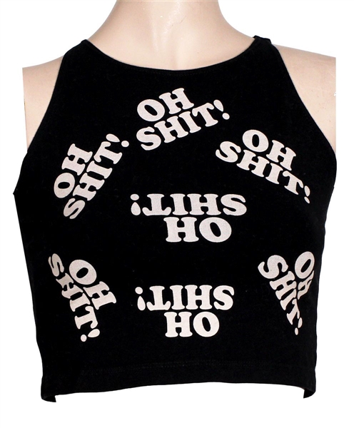 Miley Cyrus Owned & Worn DXMEPIECE "Oh Shit!" Crop Top